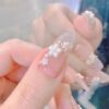Pink Sakura art Press-On Nails