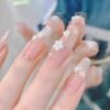 Pink Sakura art Press-On Nails