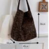 Autumn/Winter Suede-Touch Leopard Print Tote Bag