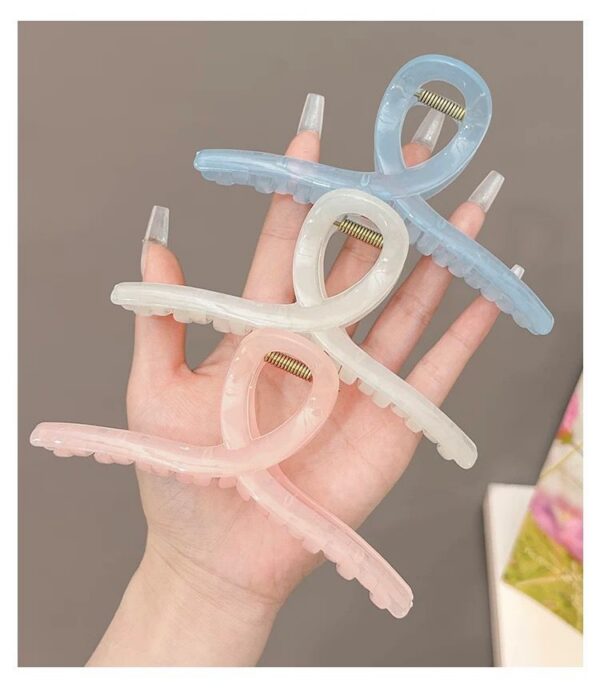 Candy color acrylic hair claw clip (Pink)