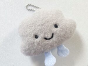 Cloudy buddy -- Plush Charm -- light gray