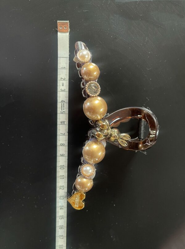 Elegant Beaded Hair Claw Clip Measurement Elegant Beaded Hair Claw Clip