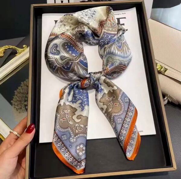 Fashion Orange Vintage Pattern Square Scarf
