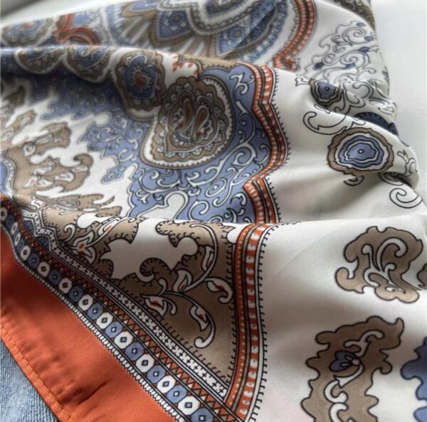 Fashion Orange Vintage Pattern Square Scarf