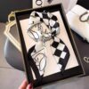 Hand-Painted Graffiti Checkerboard Scarf