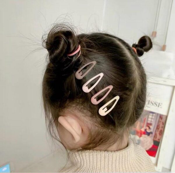 Kids Hair Clips Sample photo Milk Coffee Color Kids Hair Clips – Teardrop Shape (Set of 10)