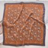 Korean-Style Paisley Fashion Square Scarf (Orange)