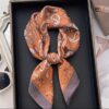 Korean-Style Paisley Fashion Square Scarf (Orange)