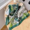 Korean-Style Paisley Fashion Square Scarf (clover)