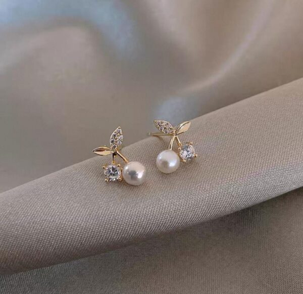 Micro Cubic Zirconia Cherry Earrings