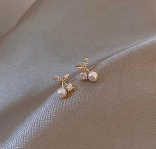Micro Cubic Zirconia Cherry Earrings
