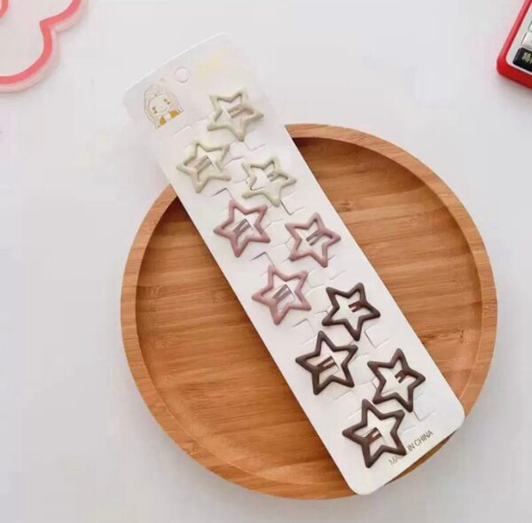 Milk Coffee Color Kids Hair Clips – Star Shape (Set of 10) Milk Coffee Color Kids Hair Clips – Star Shape (Set of 10)