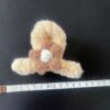Winter yarn flower hair claw clip
