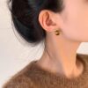 Maillard-Tone Tiger’s Eye Bar Earrings
