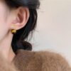Maillard-Tone Tiger’s Eye Bar Earrings