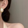 Vintage Oval Pearl Earrings1 Vintage Oval Pearl Earrings